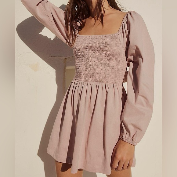 NEW Free People Colette Convertible Mini Dress In Dusty Himalayan Pink - Picture 5 of 12